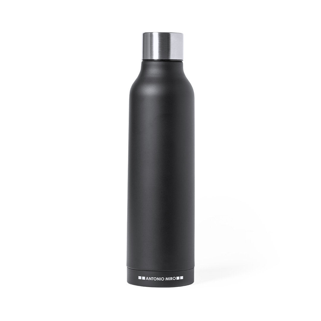 Geïsoleerde fles Thomson zwart onbedrukt