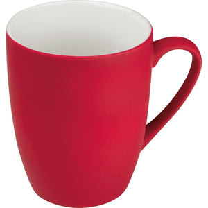 Drinkbeker met rubbercoating rood Graveren 3071