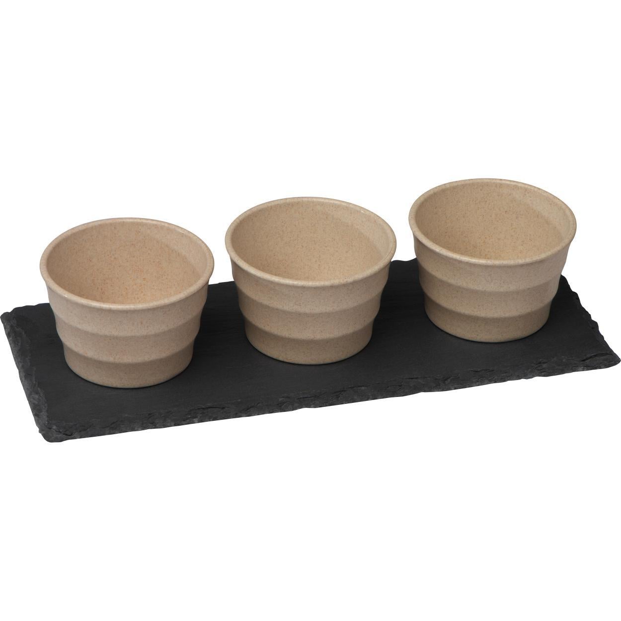 Schaaltjes met leistenen plankje sample