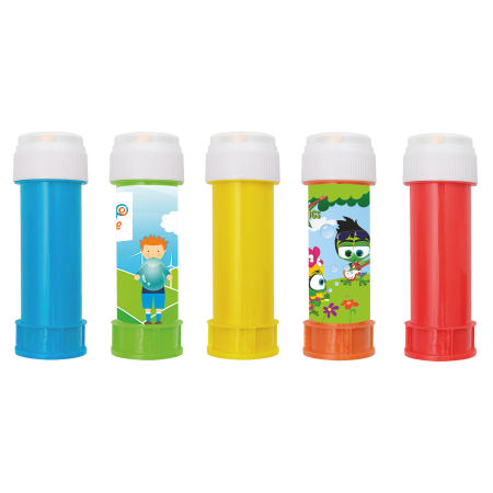 Bellenblaasset gevuld met vloeistof 50 ml bedrukken