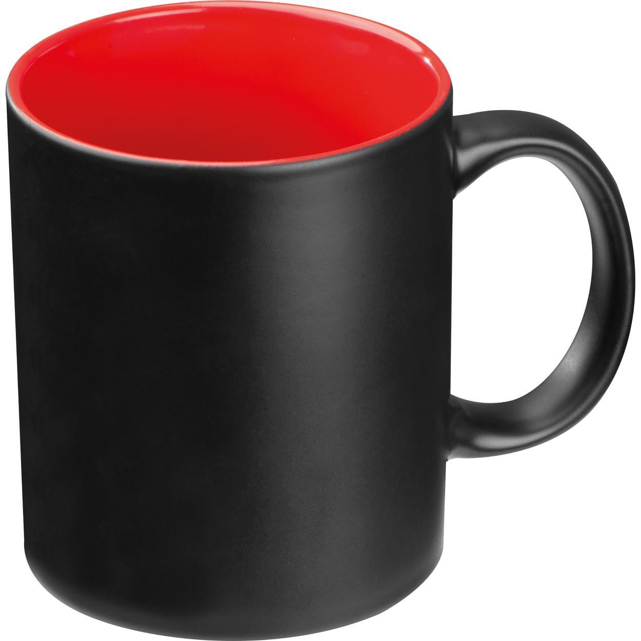 Zwarte beker met gekleurde binnenkant sample