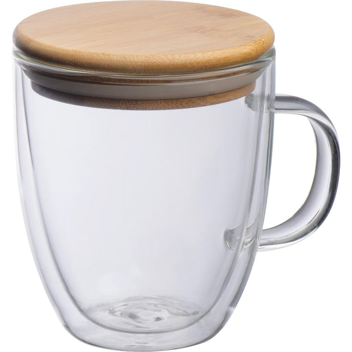 Dubbelwandig glas met greep - 350 ml sample