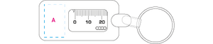 Sleutelhanger bandenprofiel meter rood onbedrukt 11317