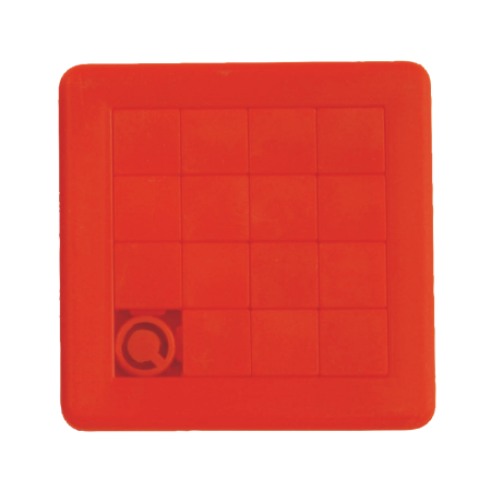 Schuifpuzzel vierkant 75x75 mm TAMPONPRINT wit 1 kleur 11026