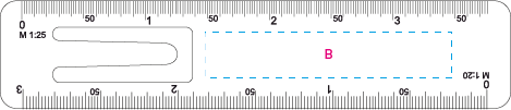 Bladwijzer liniaal 150 mm wit 3 kleuren 1594