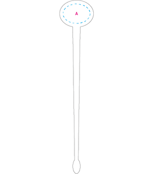 Roerstaafje donkergroen 2 kleuren 9919
