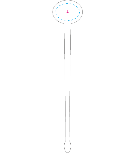 Roerstaafje donkergroen 2 kleuren 9919