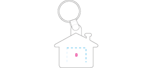 Sleutelhanger Huis donkergroen 4 kleuren 11351