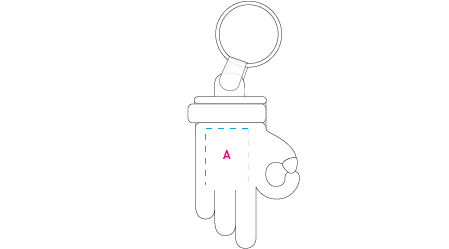 sleutelhanger OK Hand donkergroen 3 kleuren 11490