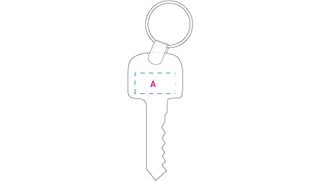 sleutelhanger Sleutel donkergroen 3 kleuren 11522