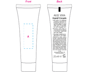Handcreme tube 25 ml Alo&euml; Vera bedrukken