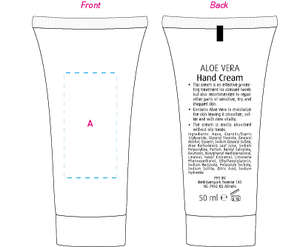 Tube 50 ml handcr&egrave;me Alo&euml; Vera wit 2 kleuren 12698