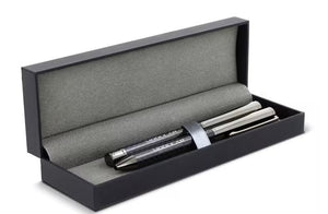 Metalen balpen en rollerbal pen set bedrukken