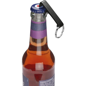 Sleutelhanger met flesopener blauw Graveren 11394