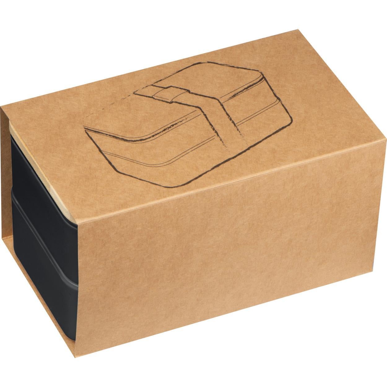 Dubbel-laags lunchbox van PP en bamboe sample