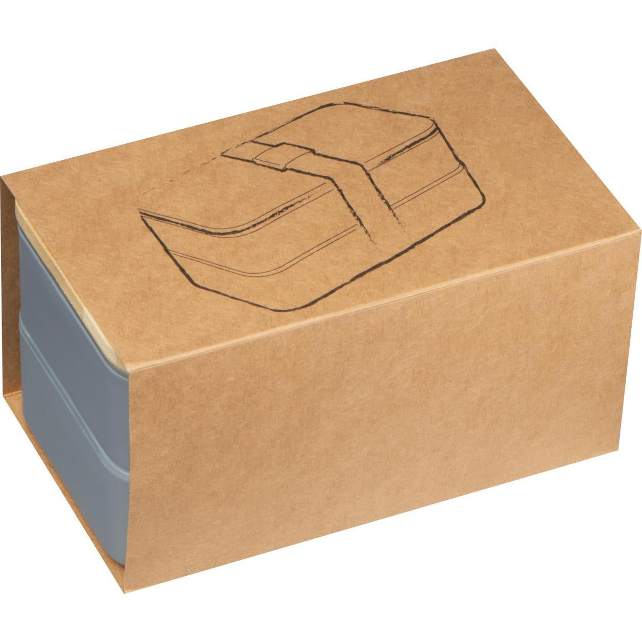 Dubbel-laags lunchbox van PP en bamboe sample