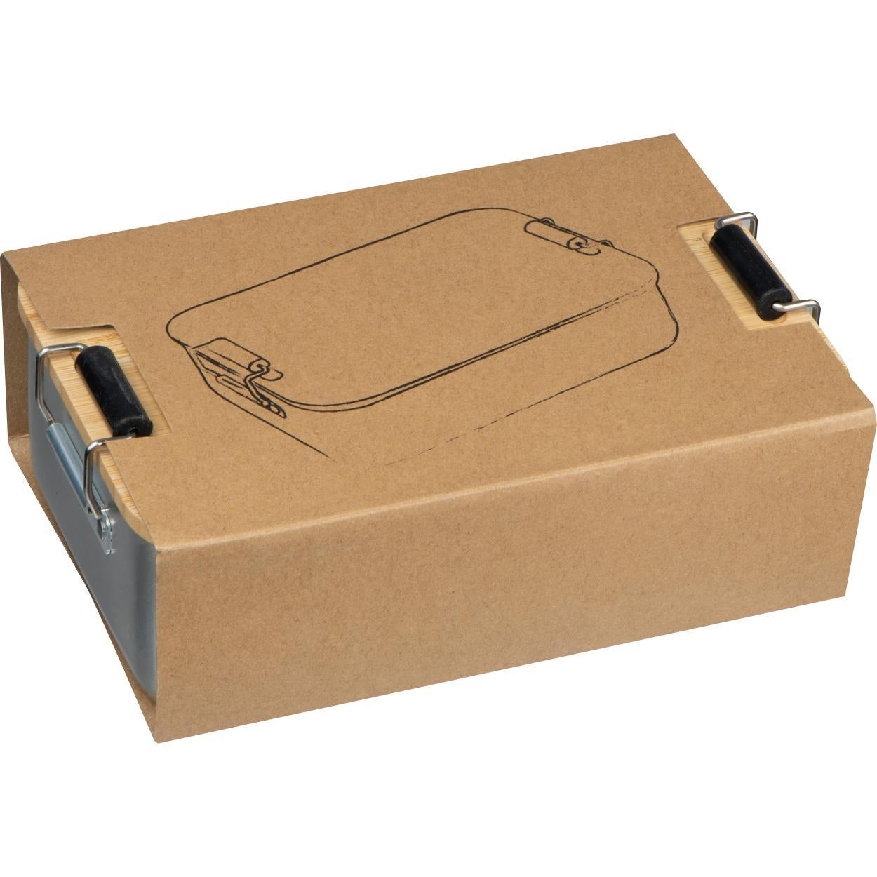 Lunchbox van aluminium 1 liter inhoud 7316