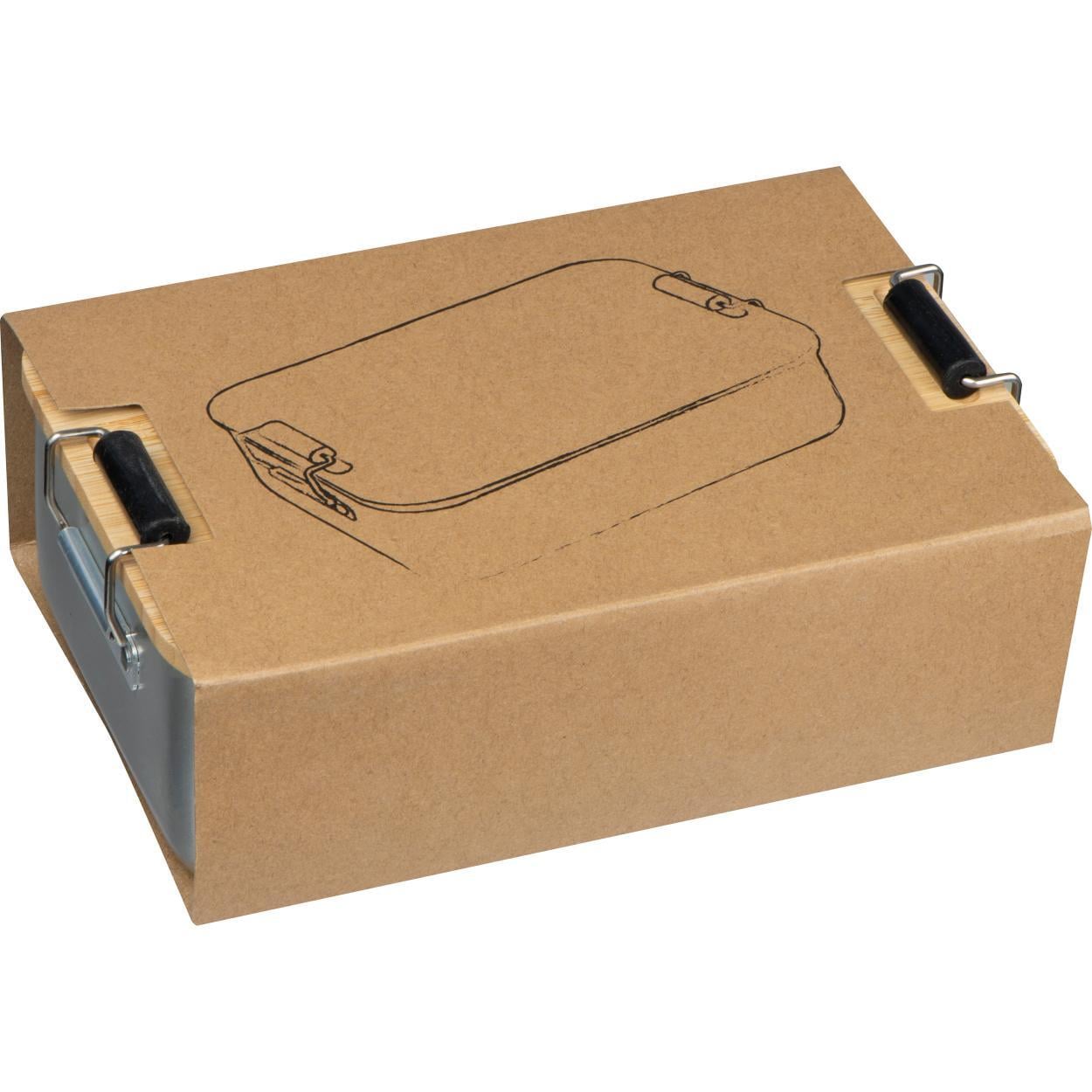 Lunchbox van aluminium 1 liter inhoud sample
