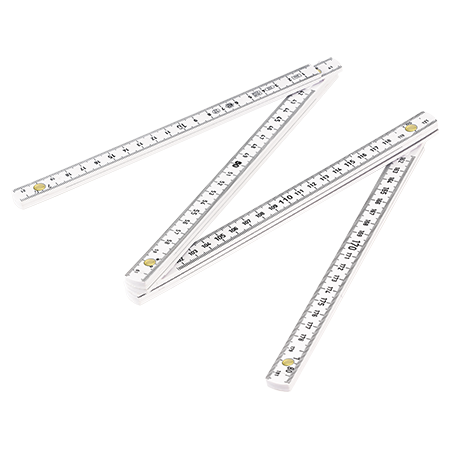 Duimstok 2 meter wit 2 kleuren 3479