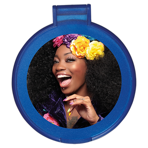 Klapspiegelje rond Ø 6 cm donkerblauw 2 kleuren 6440
