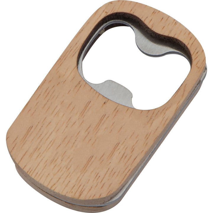 Flesopener van metaal met bamboe ommanteling sample