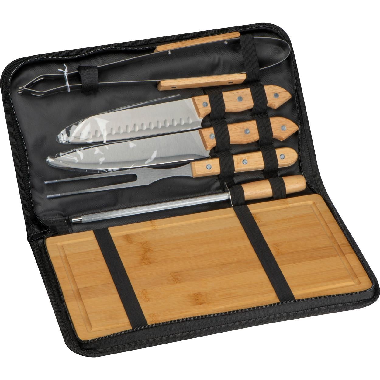 Barbeque set in etui met rits sample