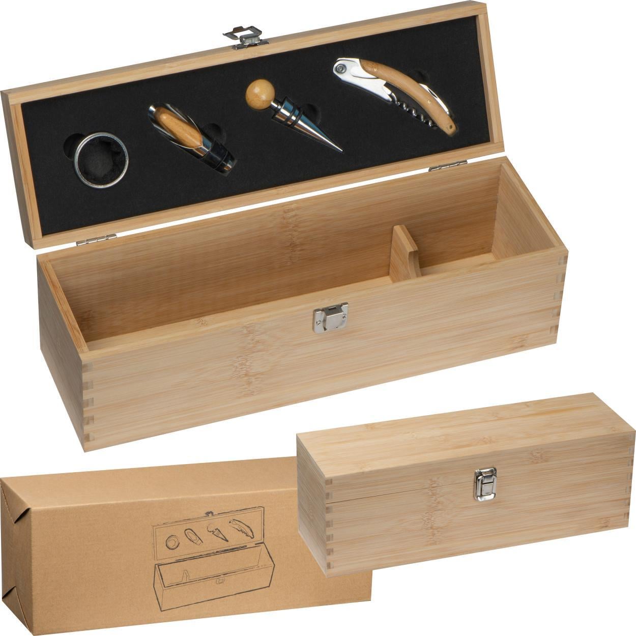Wijnbox van hout sample