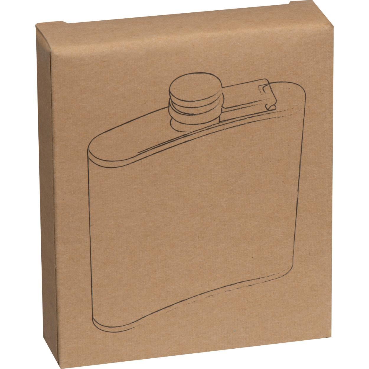 Heupfles RVS met bamboe ommanteling sample