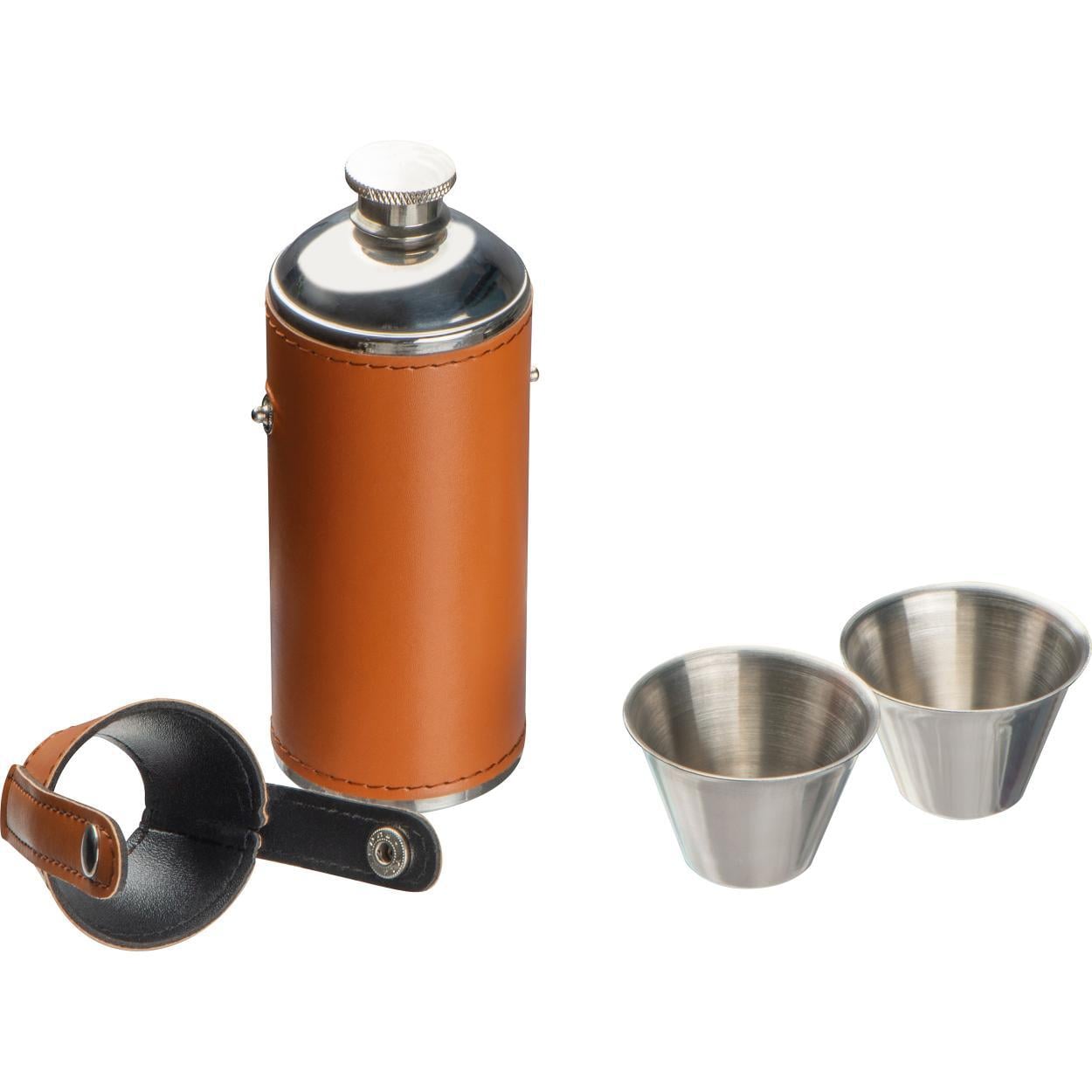 Heupfles RVS met 2 bekertjes sample