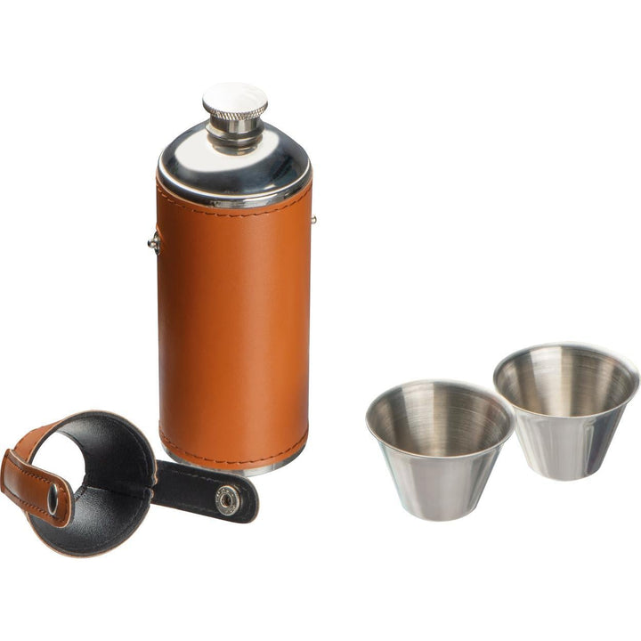 Heupfles RVS met 2 bekertjes sample