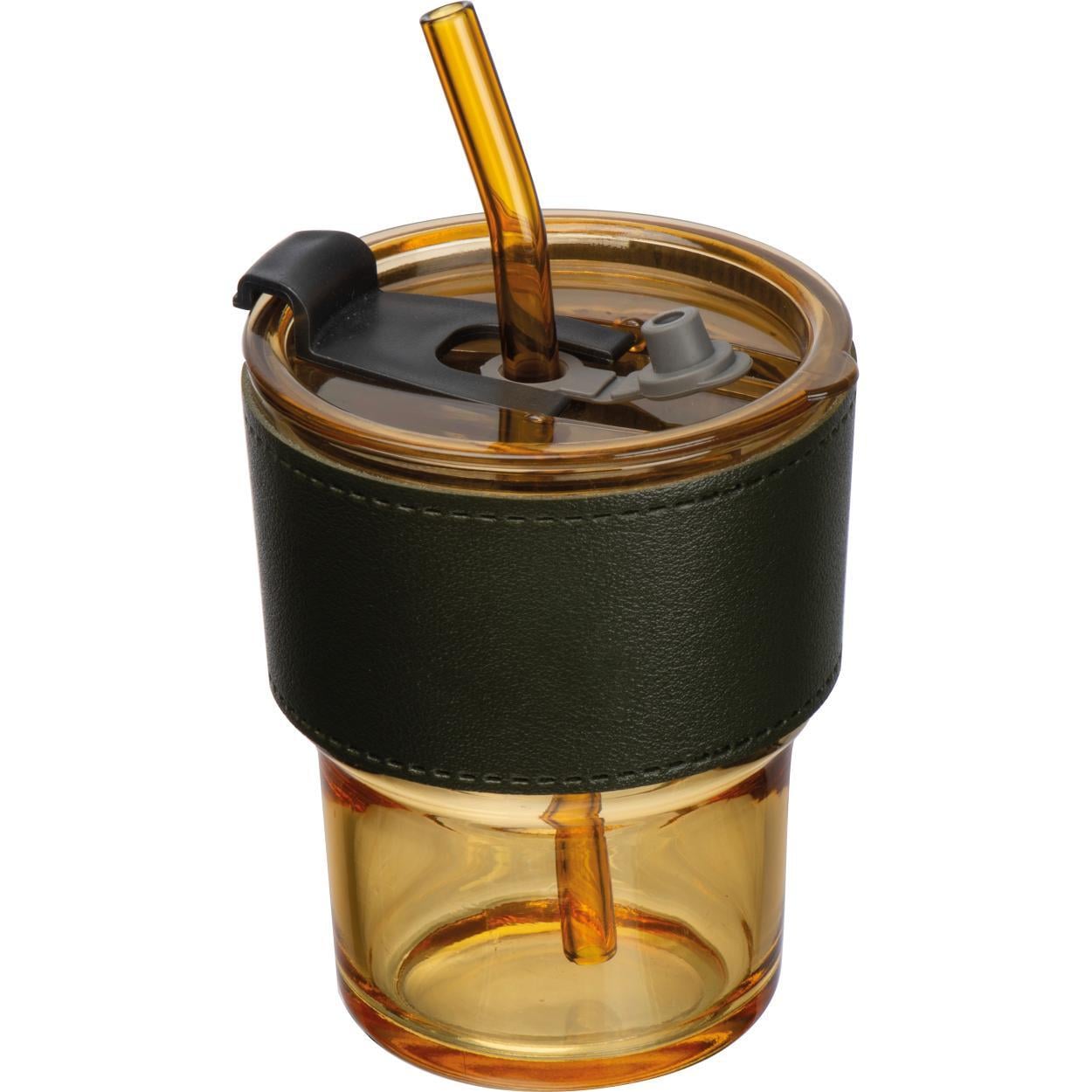 Gekleurd drinkglas met rietje sample