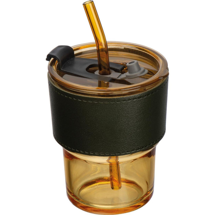Gekleurd drinkglas met rietje sample
