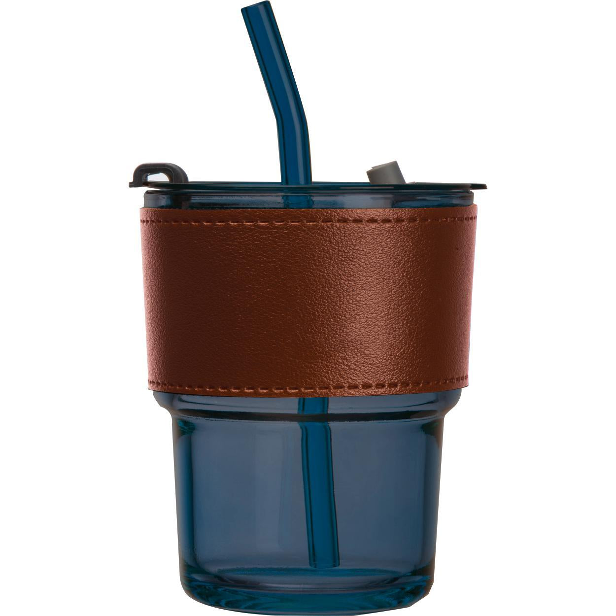 Gekleurd drinkglas met rietje sample