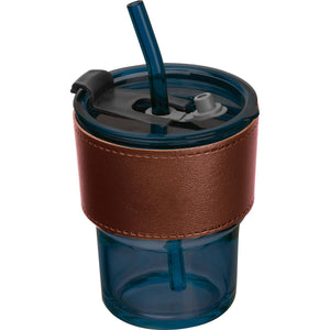 Gekleurd drinkglas met rietje 4277
