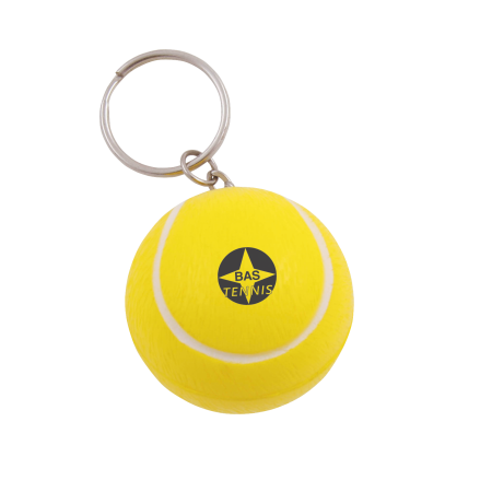 Anti-stress Tennisbal met sleutelhanger bedrukken