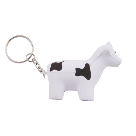 Anti-stress Koe met sleutelhanger bedrukken