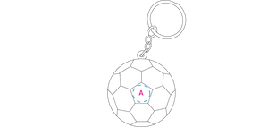 Anti-stress Voetbal met sleutelhanger wit/zwart onbedrukt 791