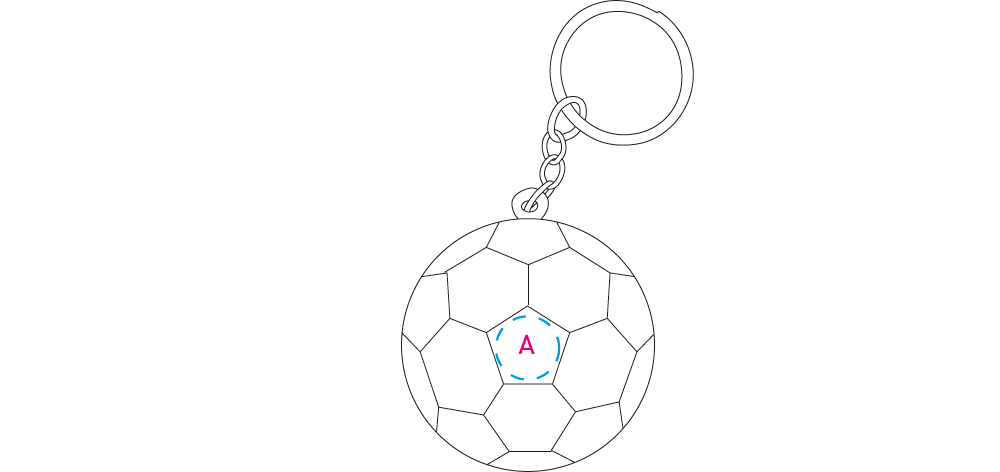 Anti-stress Voetbal met sleutelhanger wit/zwart onbedrukt 791