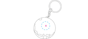 Anti-stress Wereldbol met sleutelhanger donkerblauw onbedrukt 794