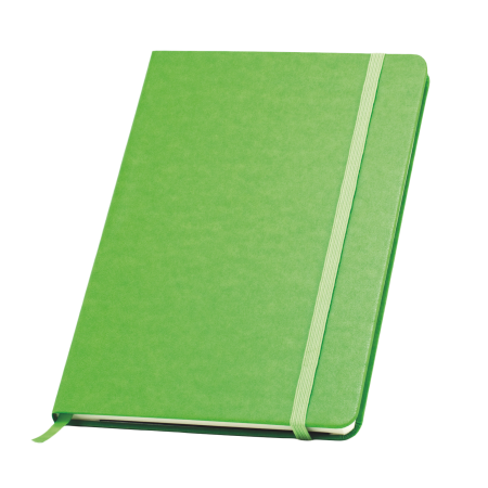 Notitieboek A5 met  elastiek, leeslint en opbergvak, 80 pagina`s sample