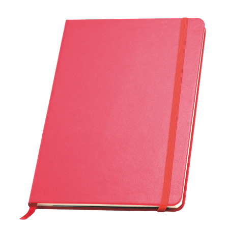 Notitieboek A5 met  elastiek, leeslint en opbergvak, 80 pagina`s sample