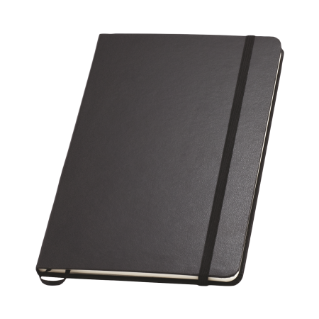 Notitieboek A5 met  elastiek, leeslint en opbergvak, 80 pagina`s sample