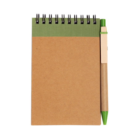 Recycled notitieboek A6 met pen sample
