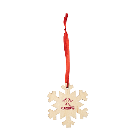 JINGLE houten kerstversiering, sneeuwvlok bedrukken