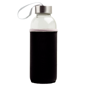 Glazen fles neopreen hoes lichtgroen onbedrukt 4496