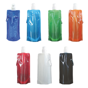 Waterzak met karabijn haak 500 ml leeg bedrukken