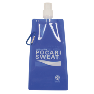 Waterzak met karabijn haak 500 ml leeg donkerblauw onbedrukt 13272