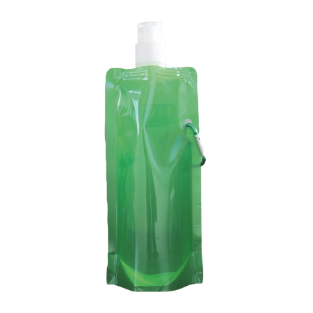 Waterzak met karabijn haak 500 ml leeg lichtblauw onbedrukt 13276