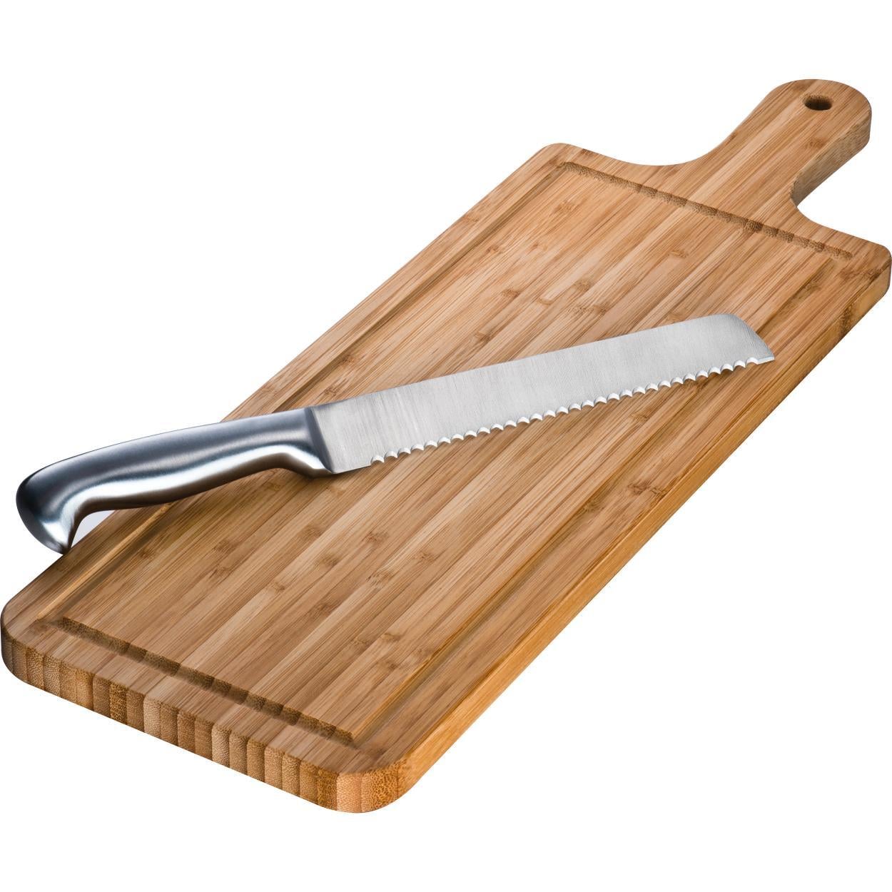 Bamboe snijplank met mes bedrukken