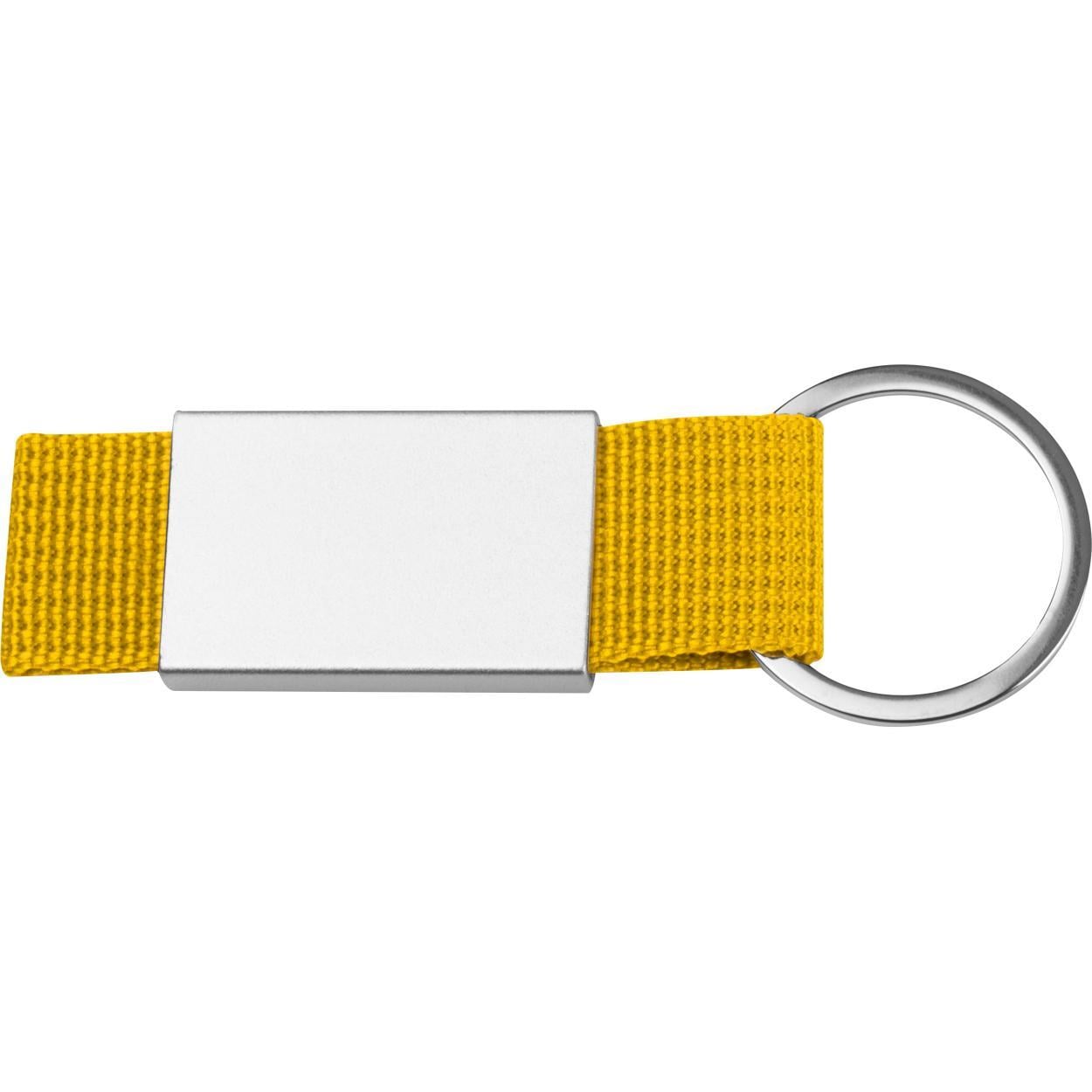 Sleutelhanger van stof en metaal 11559